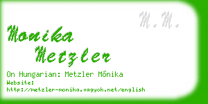 monika metzler business card